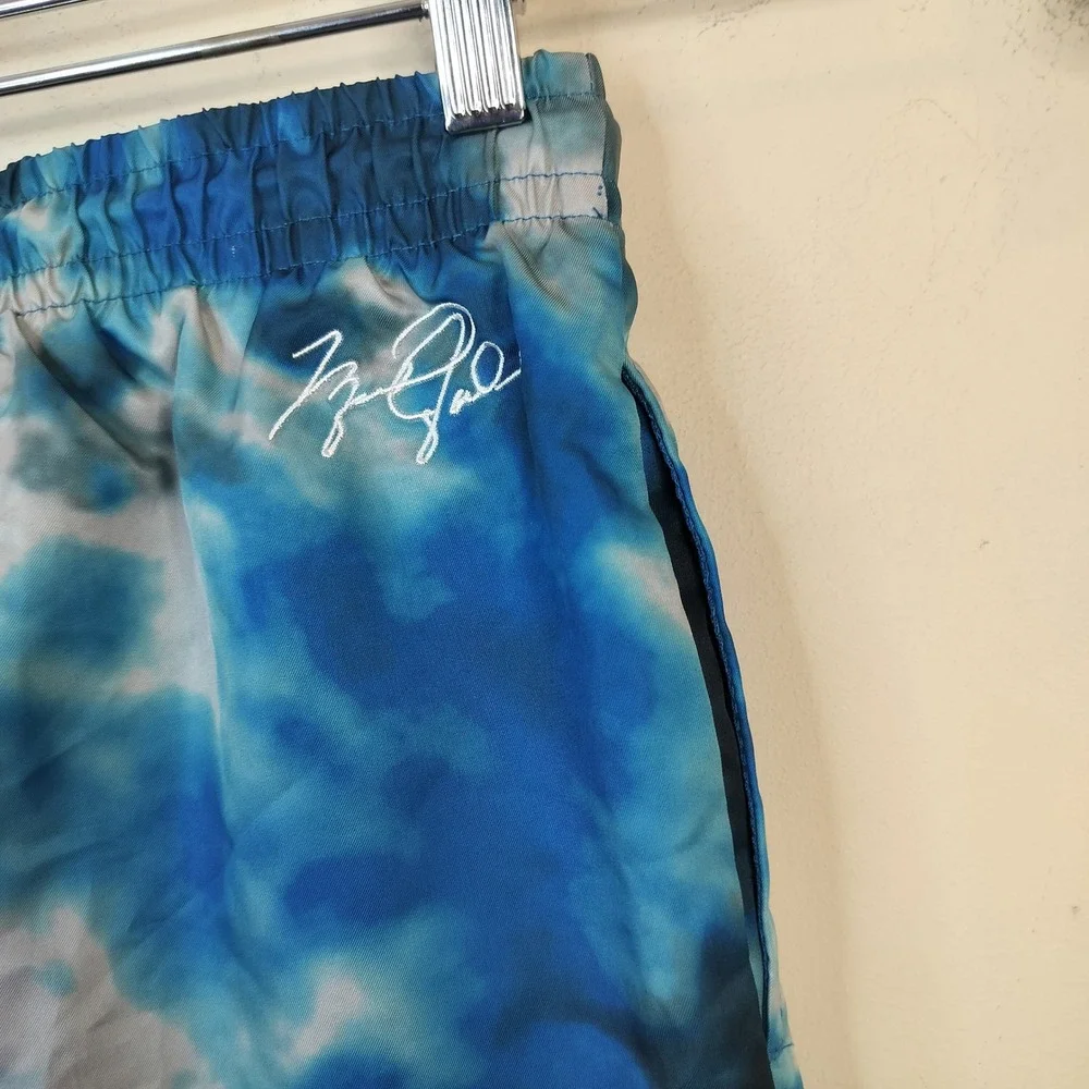 Air Jordan Swim Trunks Shorts Boys Medium 10-12 Tie Dye Blue